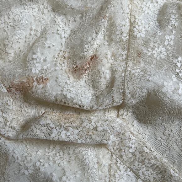 Vintage Gunne Sax White Lace Prairie Gown Dress Size 9 - Picture 9 of 13